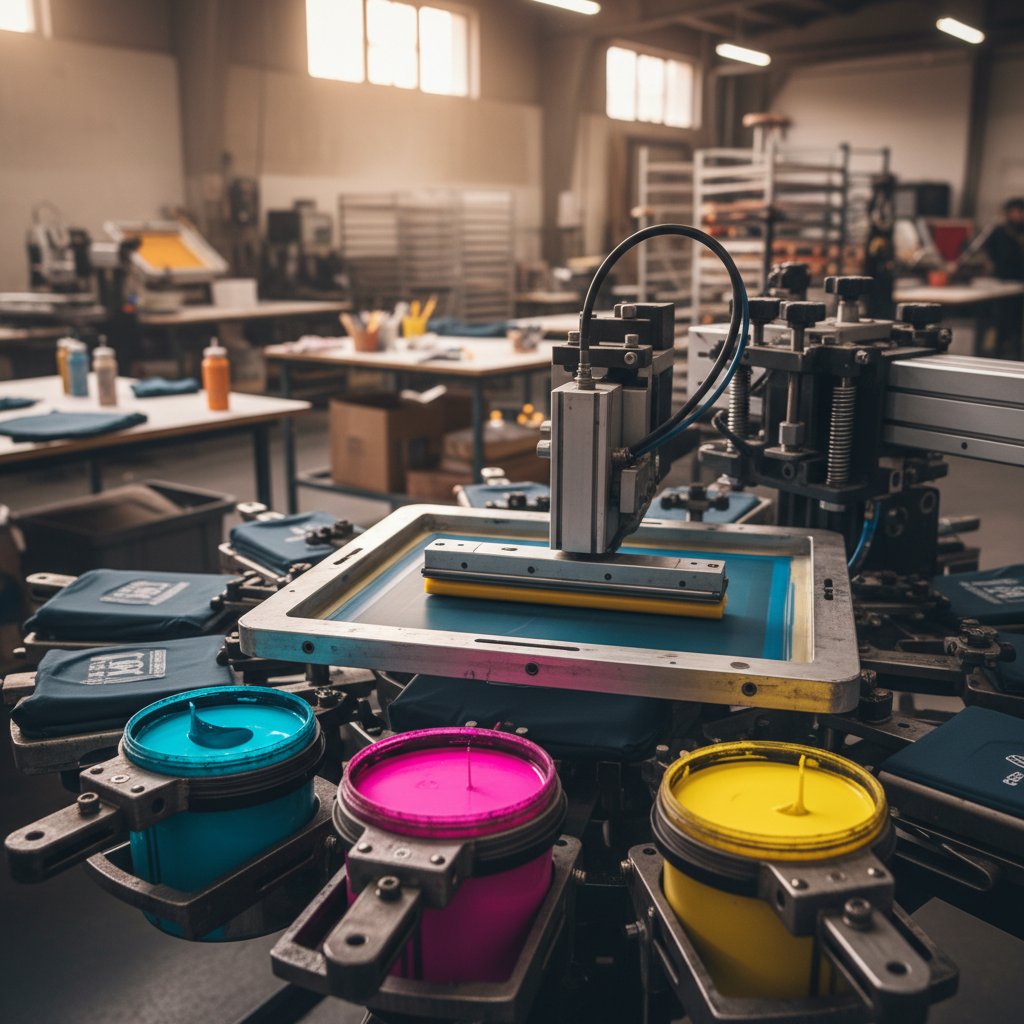Screen printing setup and equipment